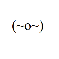 Too Little Sleep with tilde eyes and o in round brackets Emoticon