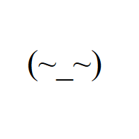 Too Little Sleep with tilde eyes and underscore mouth in round brackets Emoticon