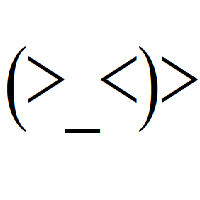 Troubled Face with round brackets with two greater-than signs and less-than sign Emoticon