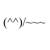 Waving Face with caret eyes in round brackets, slash and three times tilde Emoticon