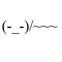 Waving Face with hyphen-minus eyes and underscore mouth in round brackets, slash and three times tilde Emoticon