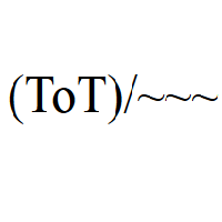 Waving Face with T eyes and o mouth in round brackets, slash and three times tilde Emoticon
