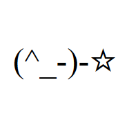 Winking Face with caret eye, hyphen-minus eye and star Emoticon