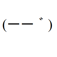 Worried Face with Japanese chōonpu eyes and Japanese dakuten in round brackets Emoticon
