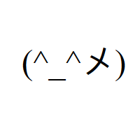 Worried Face with caret eyes, underscore mouth with Japanese Me (kana, in katakana) in round brackets Emoticon