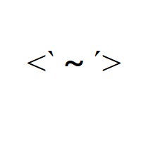Worried Face with less-than sign, grave accent left eye, tilde mouth, acute accent right eye and greater-than sign Emoticon