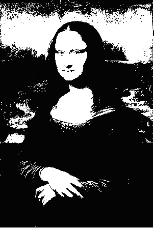 Mona Lisa black and white