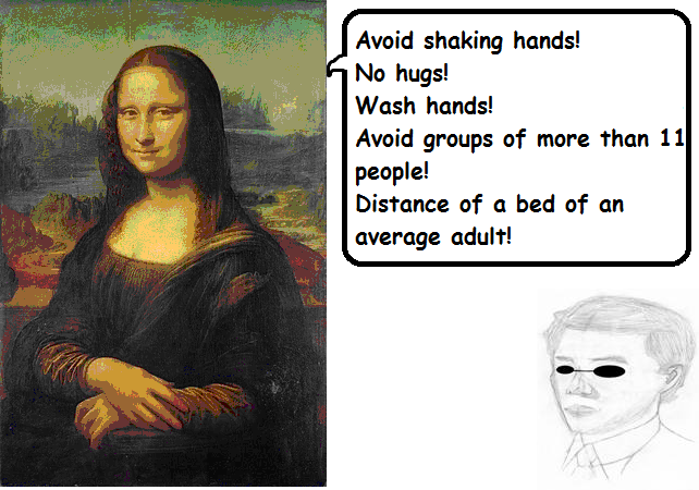 Mona Lisa and Covid-19 rules