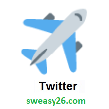 Airplane on Twitter Twemoji 1.0
