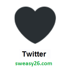Black Heart on Twitter Twemoji 2.1