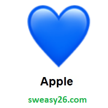 Blue Heart on Apple iOS 10.2