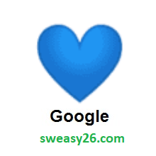 Blue Heart on Google Android 8.0