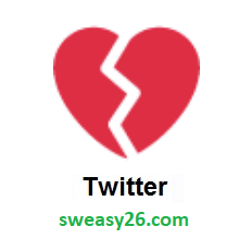 Broken Heart on Twitter Twemoji 11.1