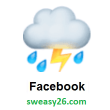 Cloud With Lightning And Rain on Facebook 3.0