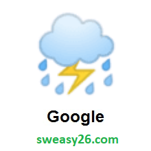 Cloud With Lightning And Rain on Google Android 8.0