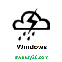 Cloud With Lightning And Rain on Microsoft Windows 10