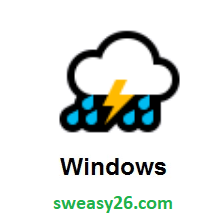 Cloud With Lightning And Rain on Microsoft Windows 10 October 2018 Update