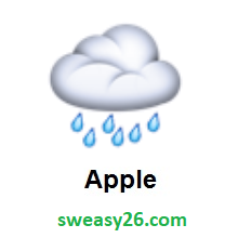 Cloud With Rain on Apple iOS 8.3