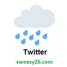 Cloud With Rain on Twitter Twemoji 2.0