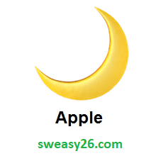 Crescent Moon on Apple iOS 10.2