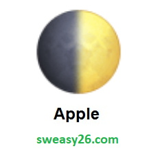 First Quarter Moon on Apple iOS 8.3