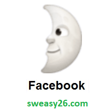 First Quarter Moon Face on Facebook 3.0