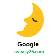 First Quarter Moon Face on Google Android 7.0