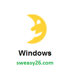 First Quarter Moon Face on Microsoft Windows 8.1