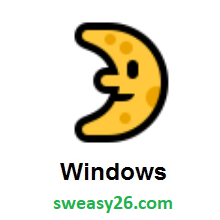 First Quarter Moon Face on Microsoft Windows 10 Anniversary Update