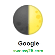 First Quarter Moon on Google Android 8.0