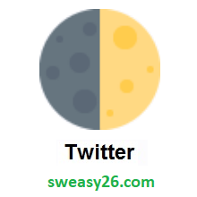 First Quarter Moon on Twitter Twemoji 11.1