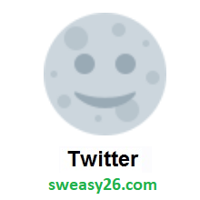 Full Moon Face on Twitter Twemoji 1.0