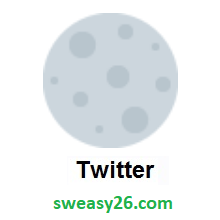 Full Moon on Twitter Twemoji 1.0