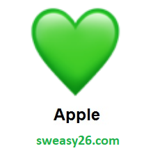 Green Heart on Apple iOS 10.2