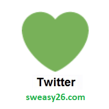 Green Heart on Twitter Twemoji 1.0