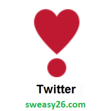 Heart Exclamation on Twitter Twemoji 2.0