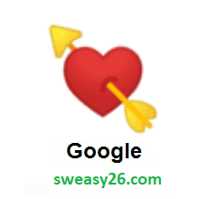 Heart With Arrow on Google Android 8.0