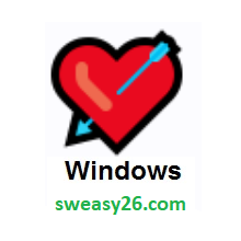 Heart With Arrow on Microsoft Windows 10 Anniversary Update