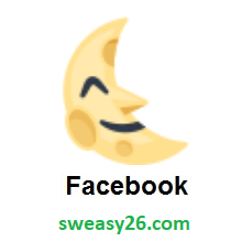 Last Quarter Moon Face on Facebook 2.0