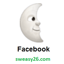 Last Quarter Moon Face on Facebook 3.0
