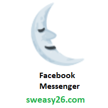 Last Quarter Moon Face on Facebook Messenger 1.0