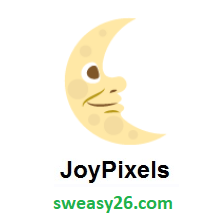 Last Quarter Moon Face on JoyPixels 2.0