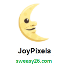 Last Quarter Moon Face on JoyPixels 3.0