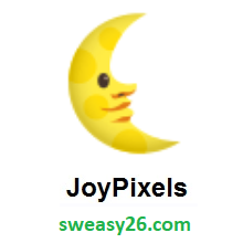Last Quarter Moon Face on JoyPixels 4.0
