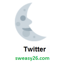 Last Quarter Moon Face on Twitter Twemoji 1.0