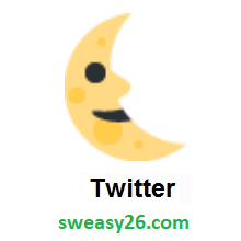 Last Quarter Moon Face on Twitter Twemoji 11.1