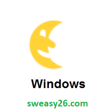 Last Quarter Moon Face on Microsoft Windows 8.1