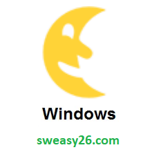 Last Quarter Moon Face on Microsoft Windows 10