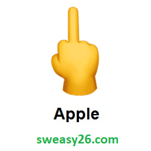 Middle Finger on Apple iOS 10.0