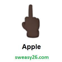 Middle Finger: Dark Skin Tone on Apple iOS 9.1